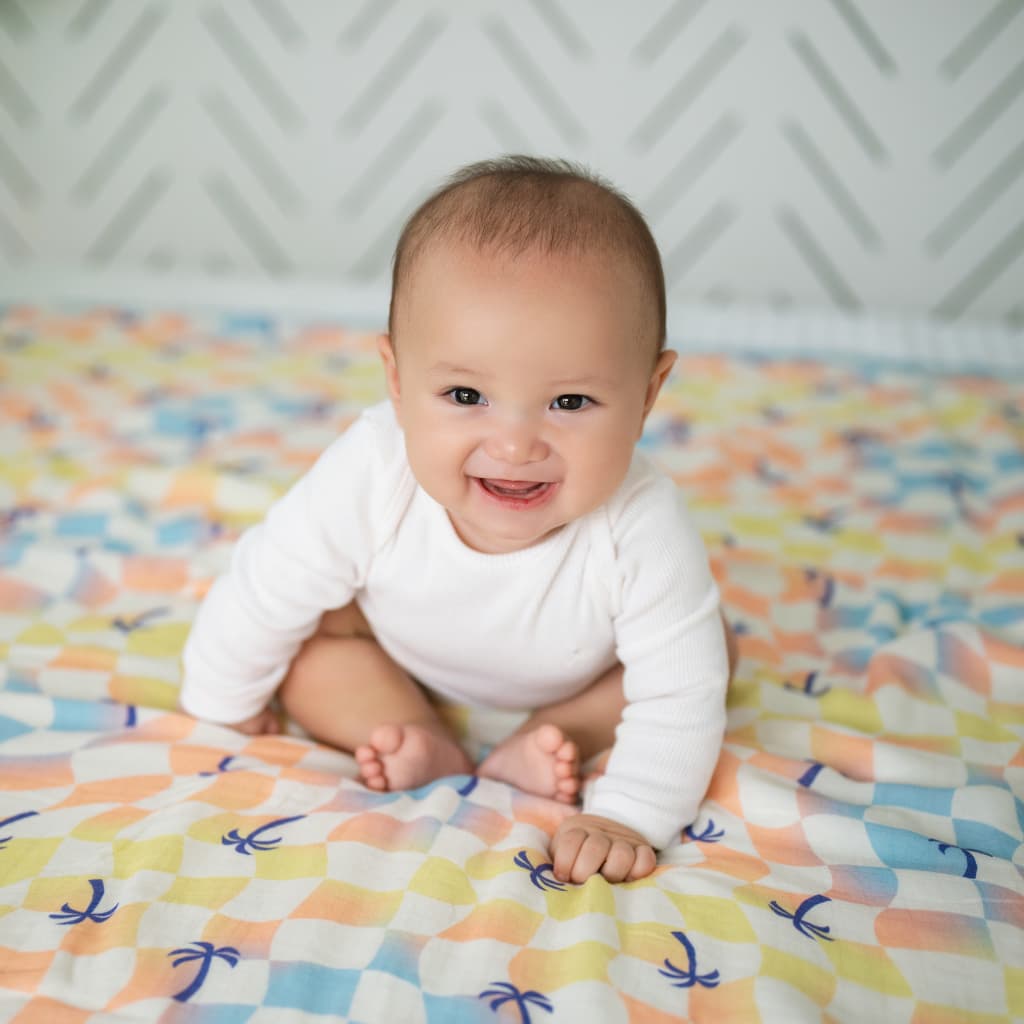 Sunset Checker Baby Quilt