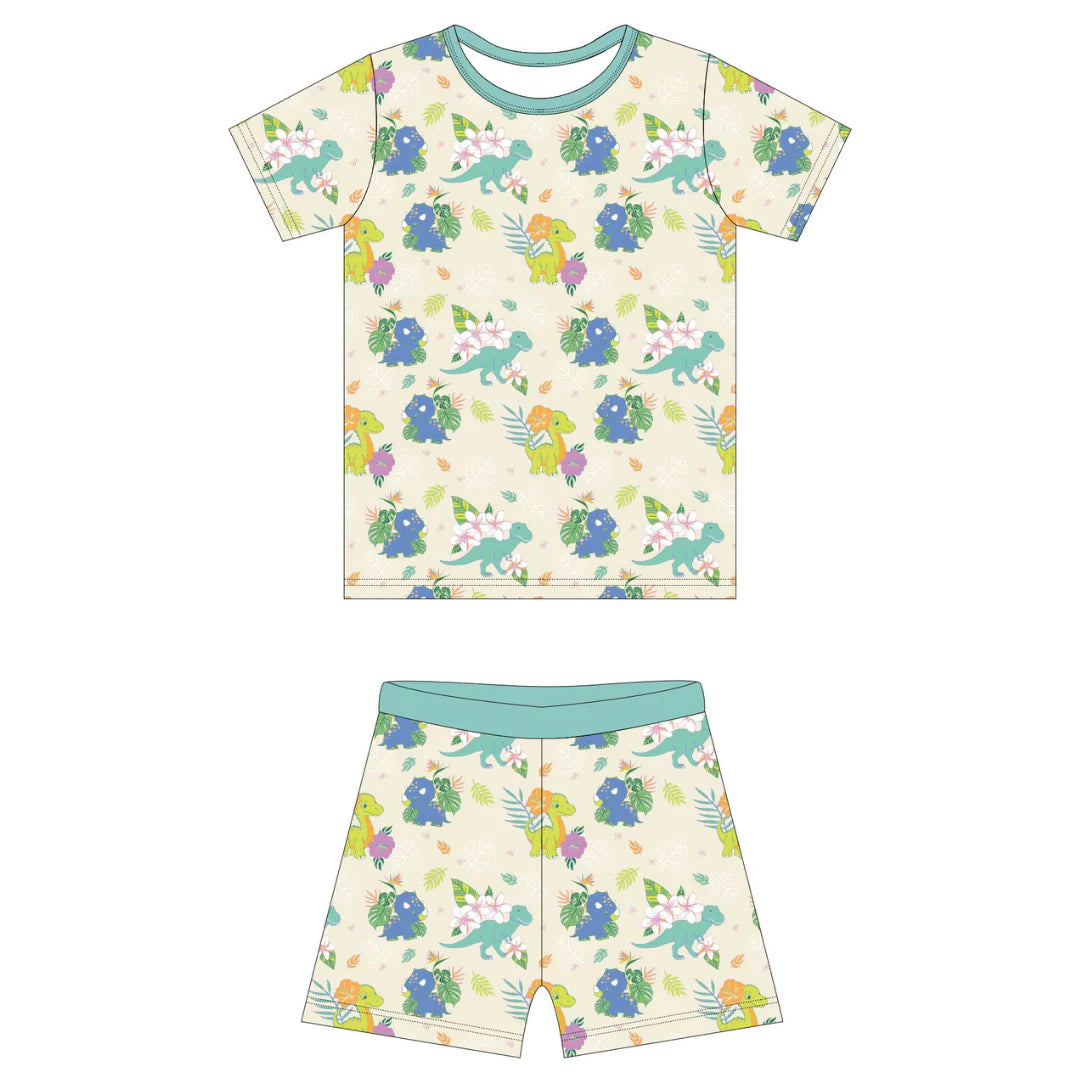 Aloha Before Time Short Bamboo Pajamas