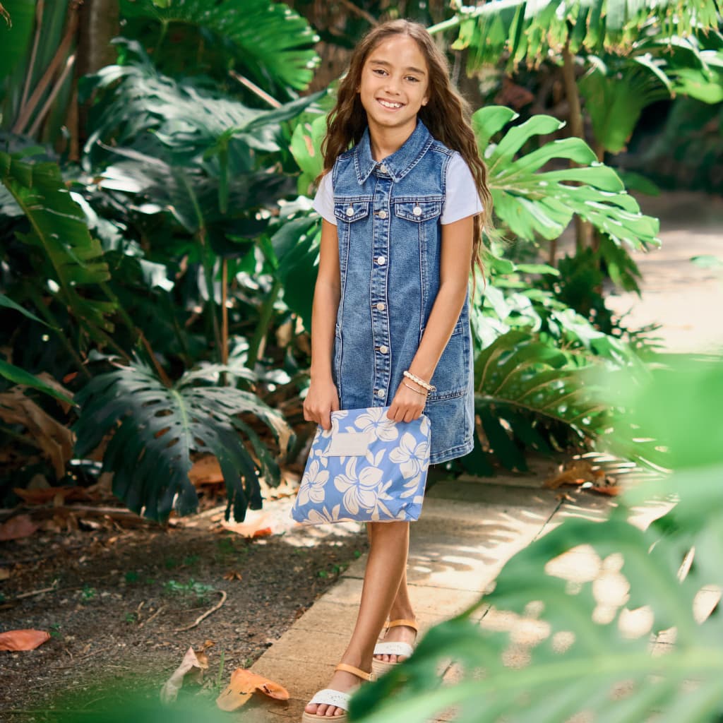 Plumeria Dreams Mid Pouch