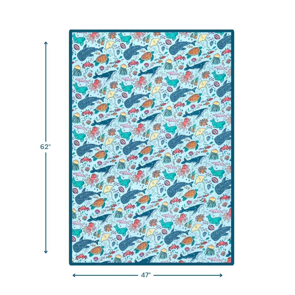 Big Blue World Throw Blanket