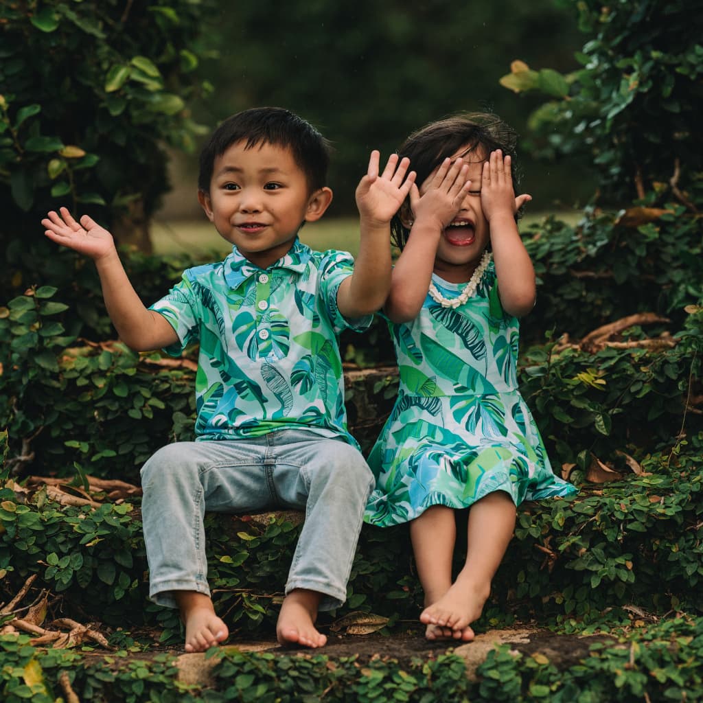 Backyard Oasis Bamboo Polo Shirt