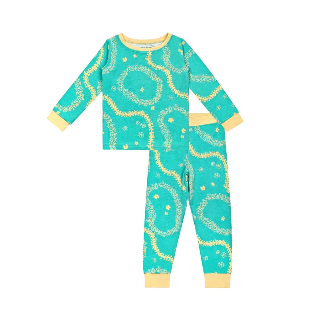 Golden Lei Long Bamboo Pajamas