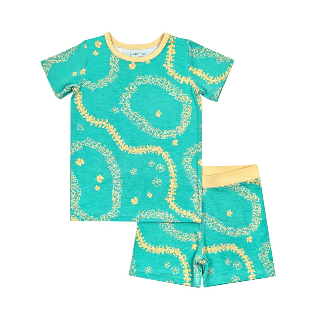 Golden Lei Short Bamboo Pajamas