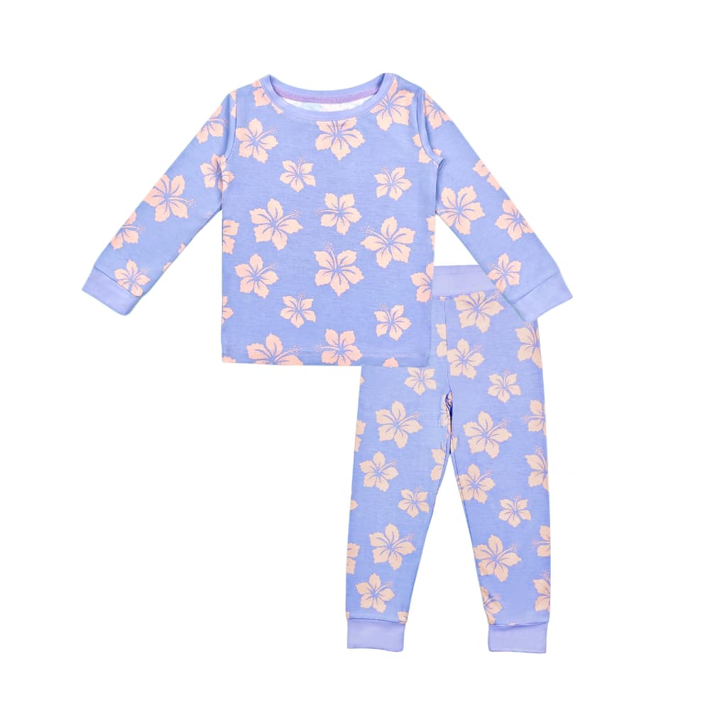 Hibiscus Lullaby Long Bamboo Pajamas