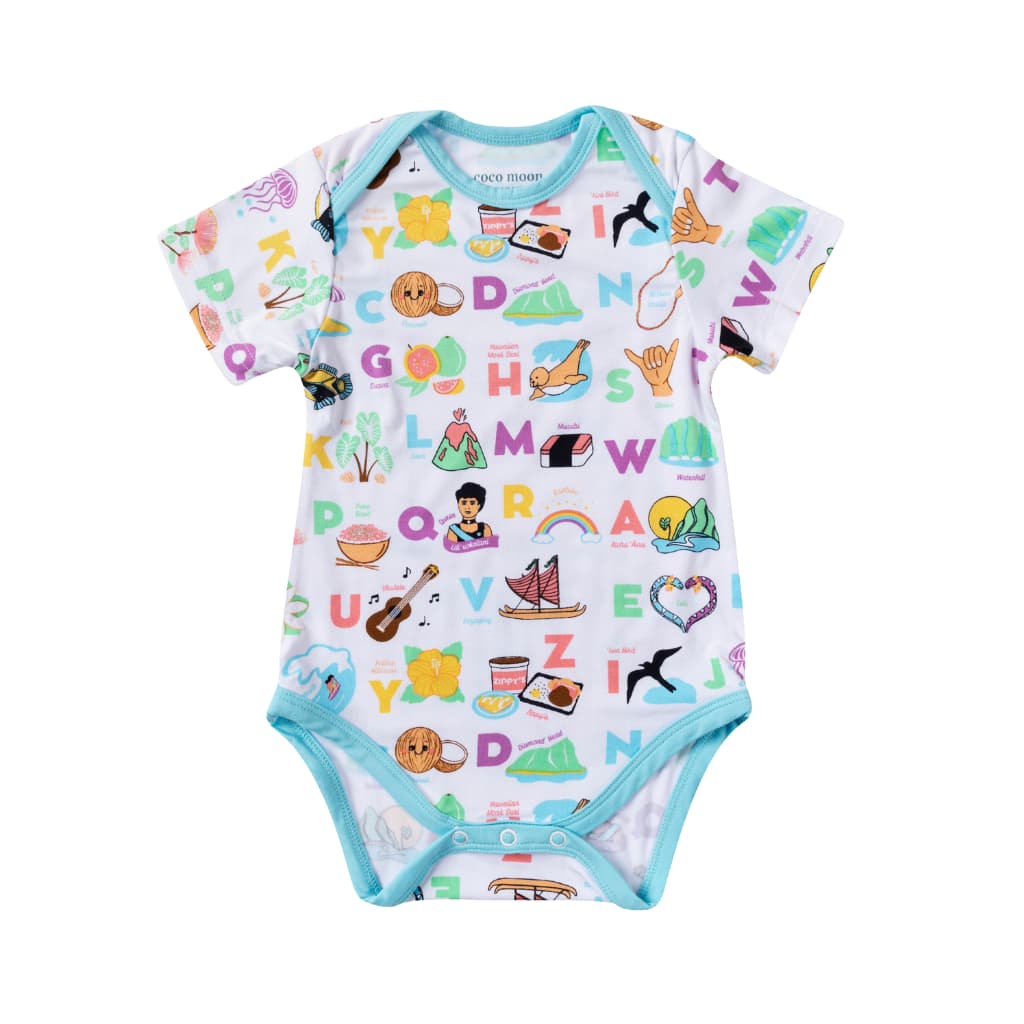Hawaiʻi Kine ABCs Bamboo Onesie