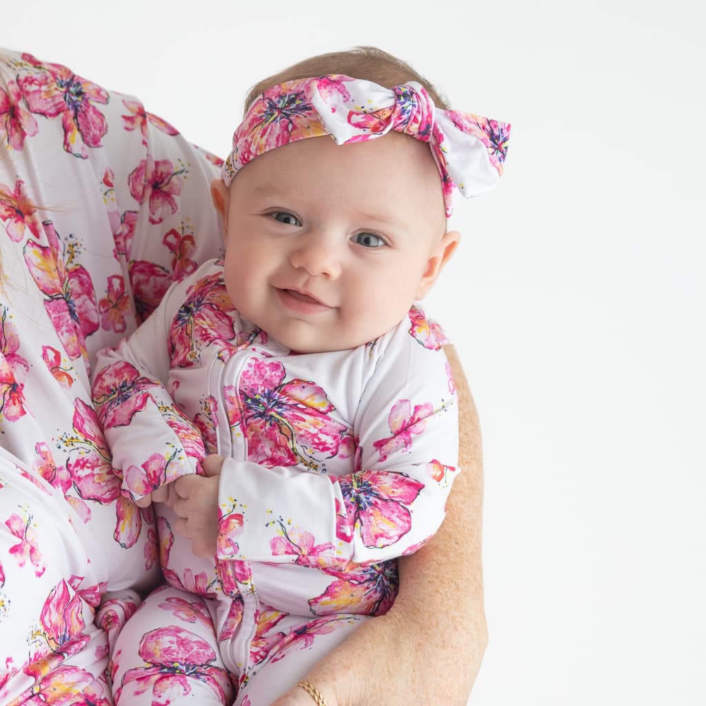 Hibiscus Kiss Bamboo Bow Headband