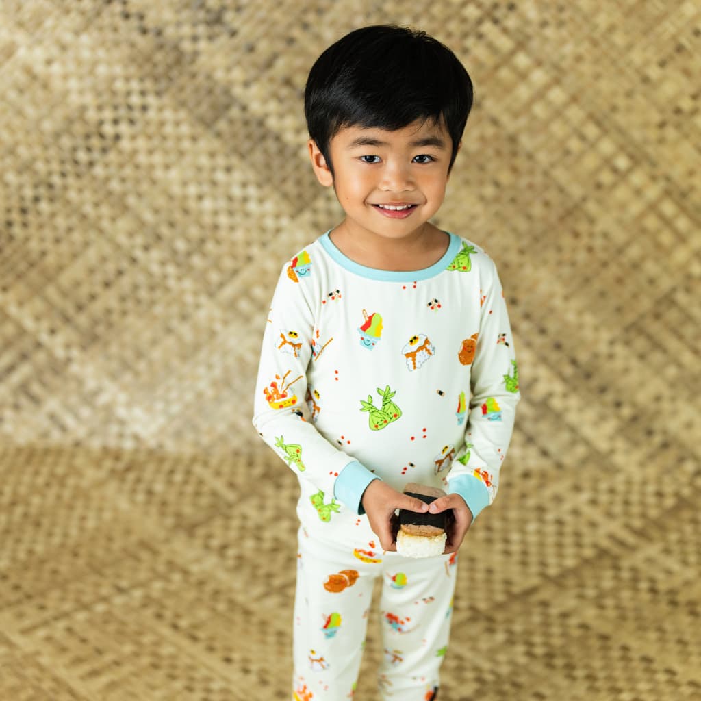 Island Mixed Plate Long Bamboo Pajamas