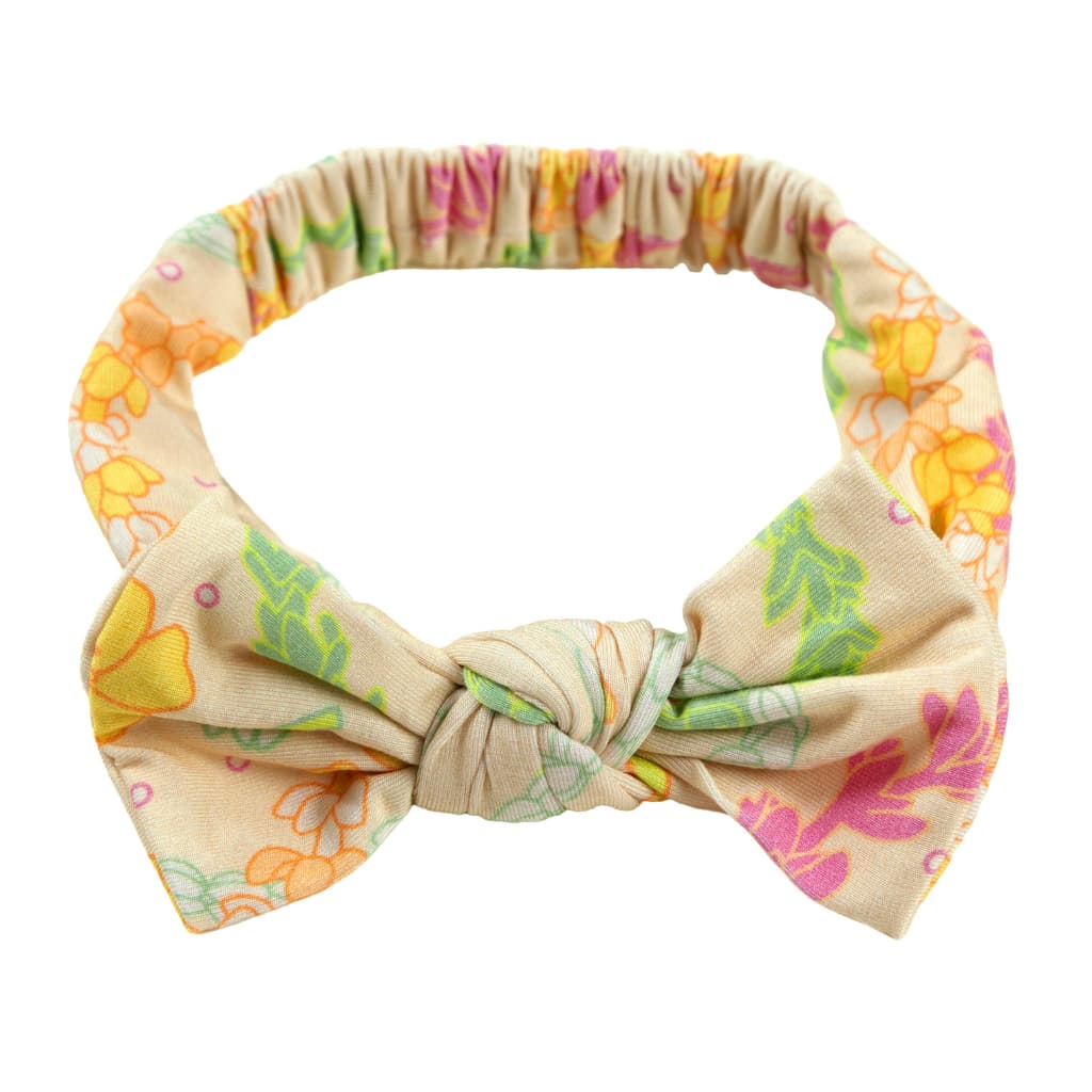 Lei Day in Sand Bamboo Bow Headband