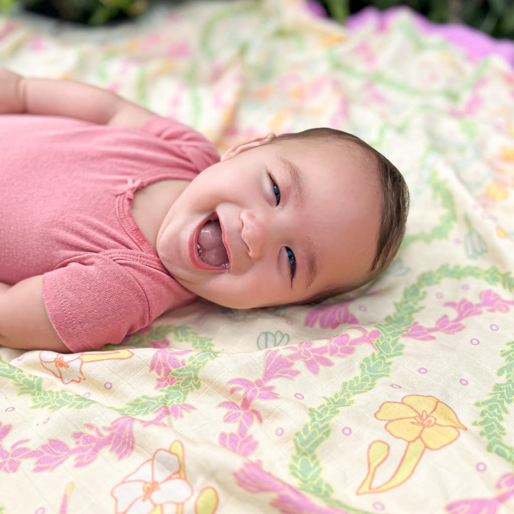 Lei Day in Sand Throw Blanket