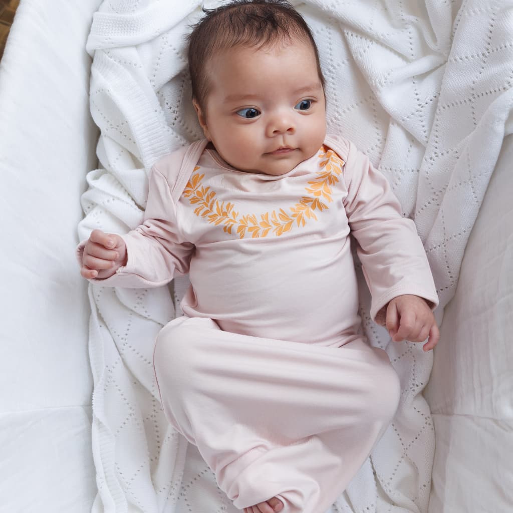 Lei Pua Melia Bamboo Layette Gown