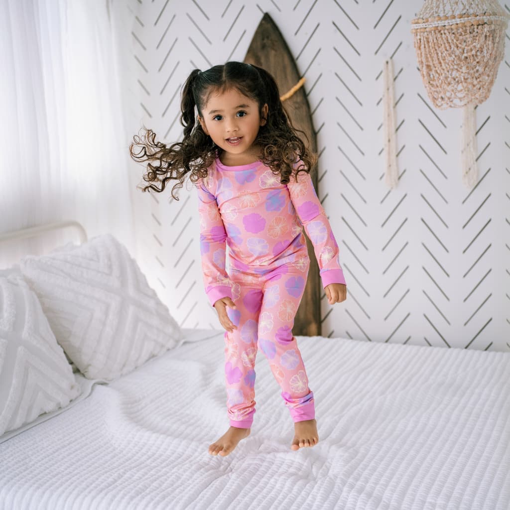 Seaflower Long Bamboo Pajamas