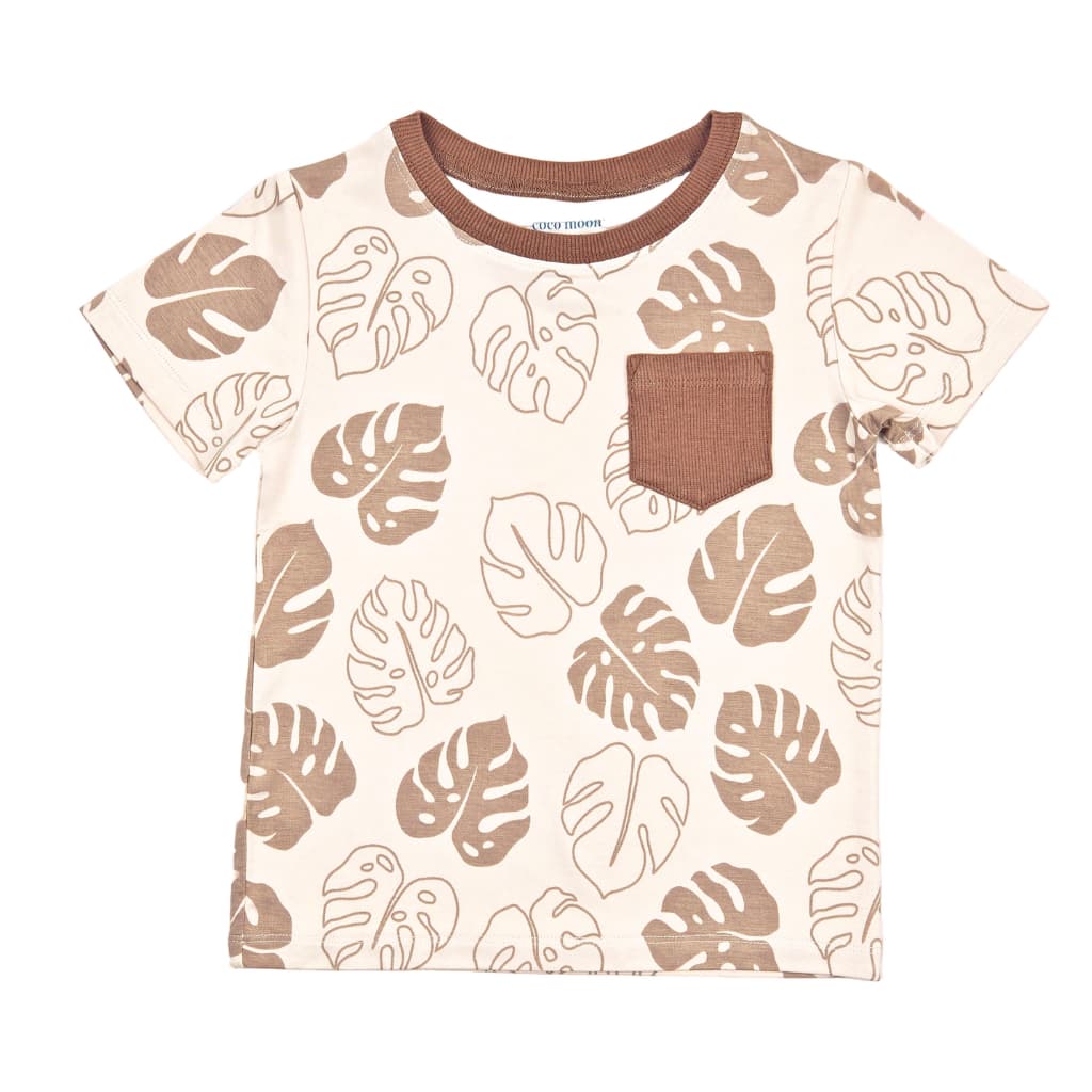 Mocha Monstera Bamboo Tee