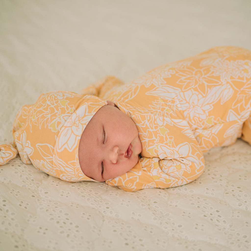 ʻOlena Bamboo Newborn Coverall