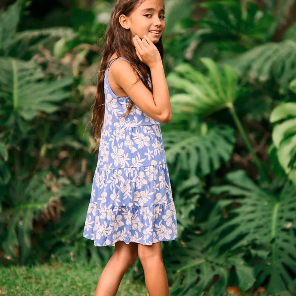Plumeria Dreams Bamboo Ruffle Tier Dress