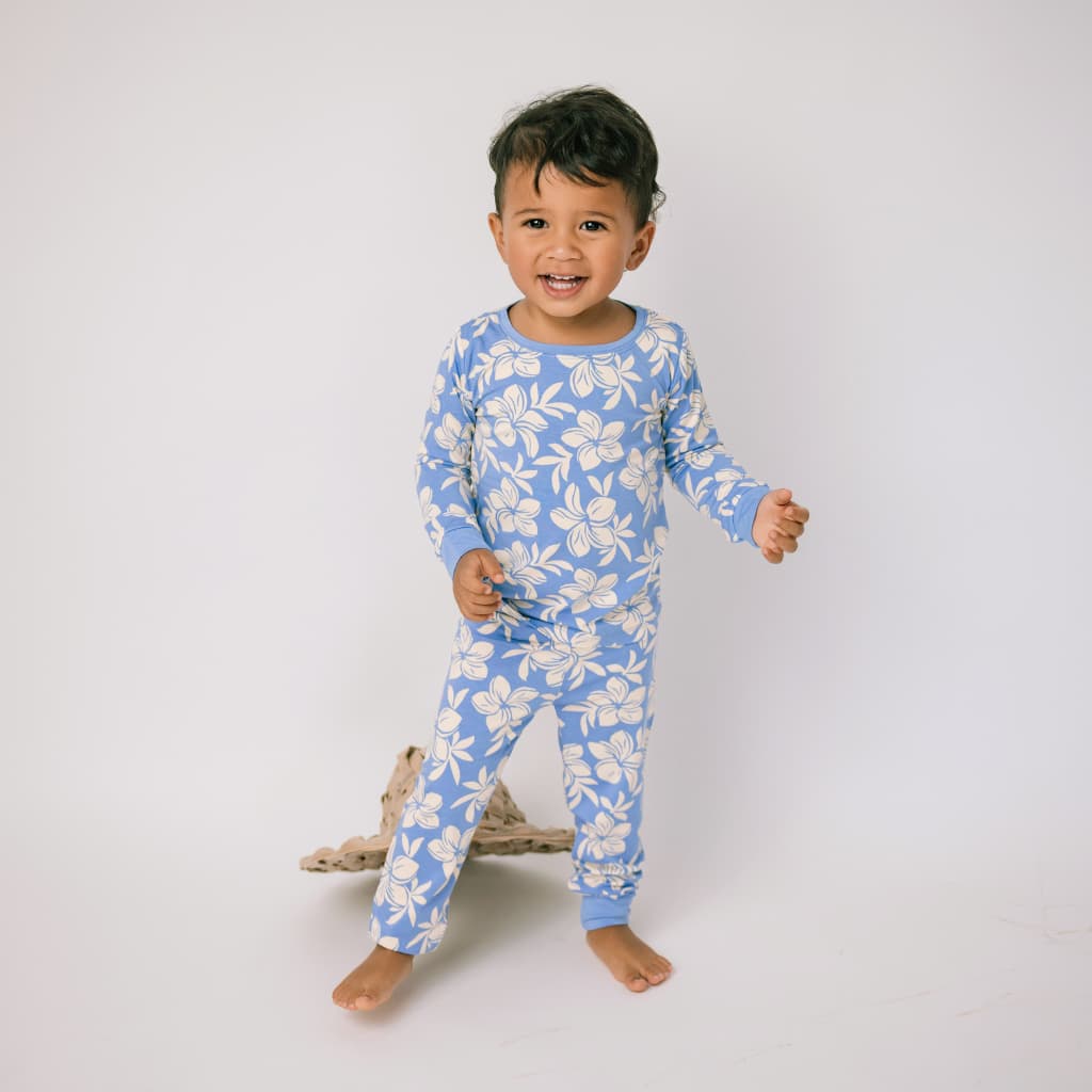 Plumeria Dreams Long Bamboo Pajamas