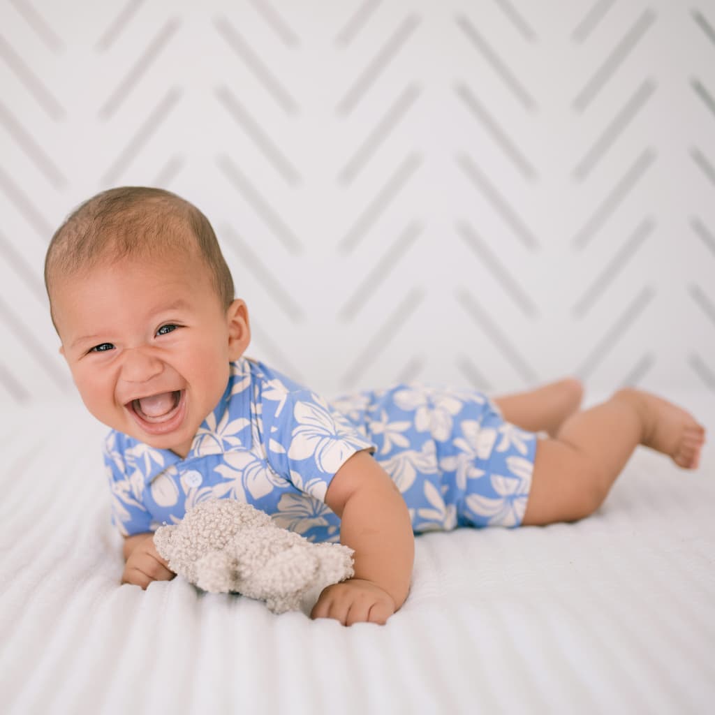 Plumeria Dreams Polo Bamboo Romper