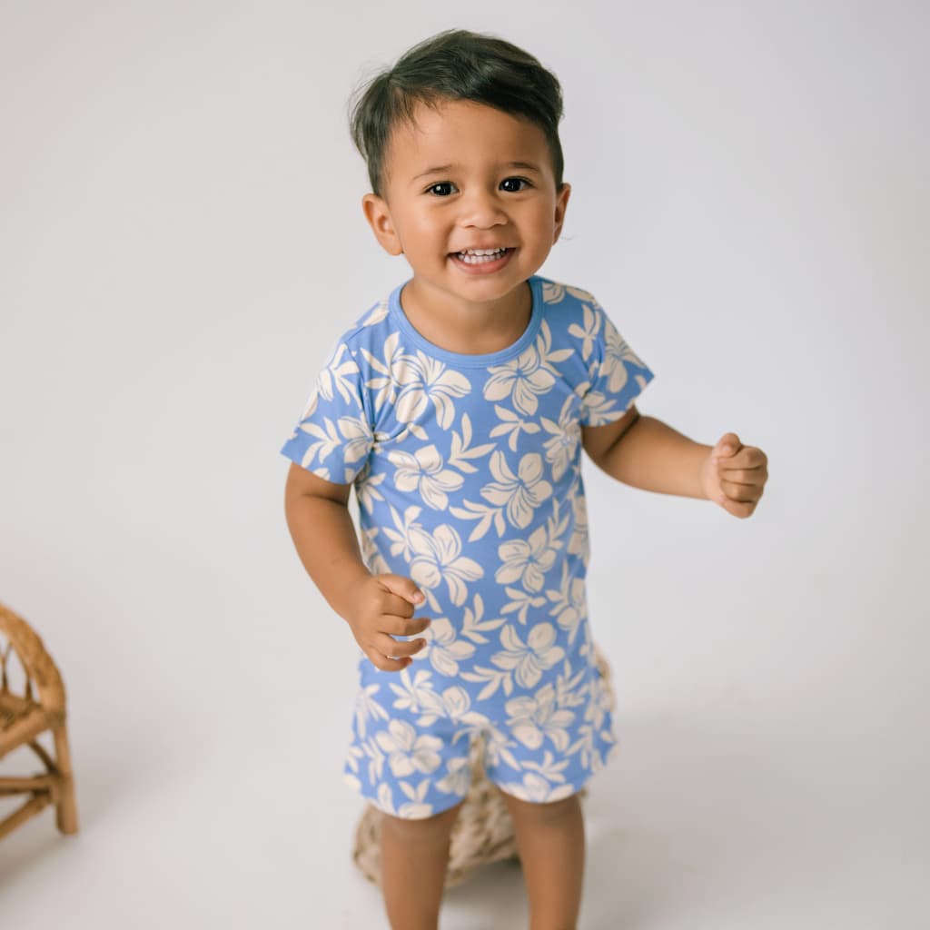 Plumeria Dreams Short Bamboo Pajamas