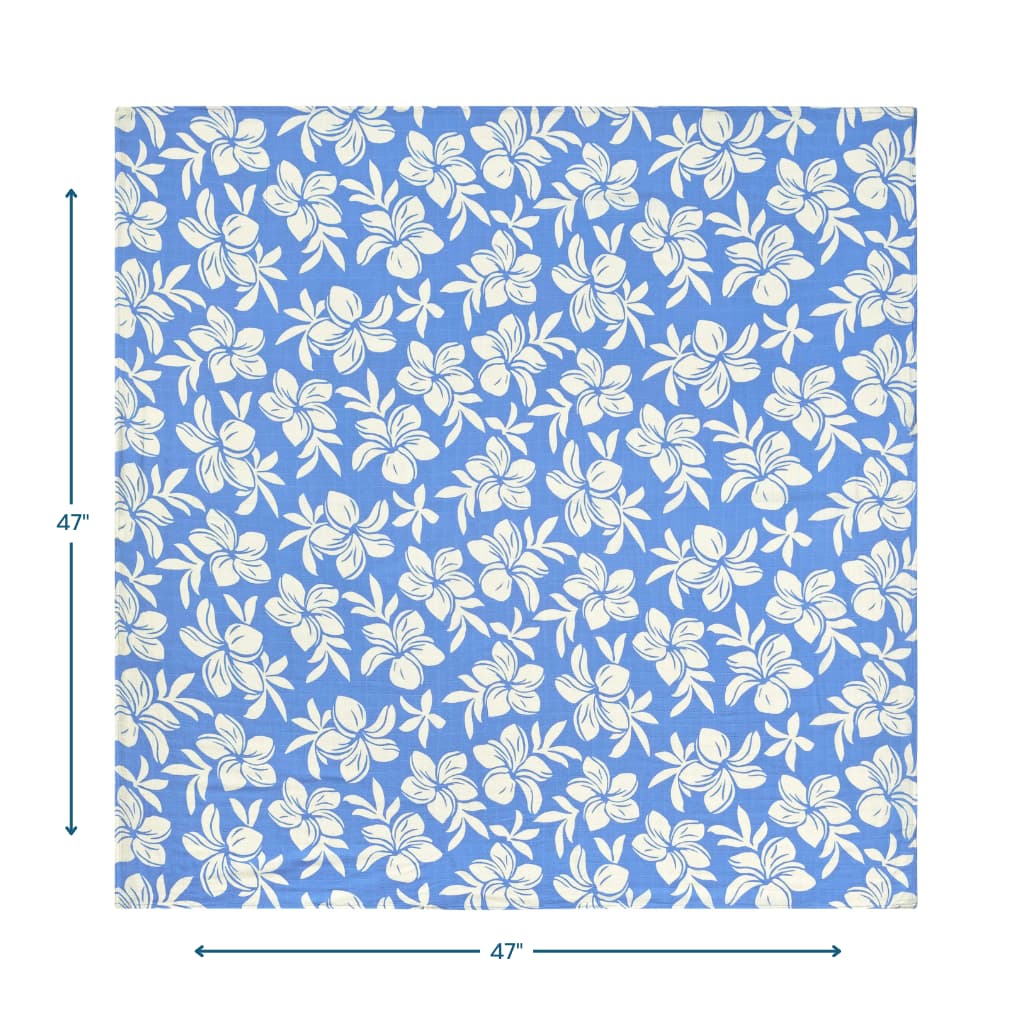 Plumeria Dreams Muslin Swaddle Blanket