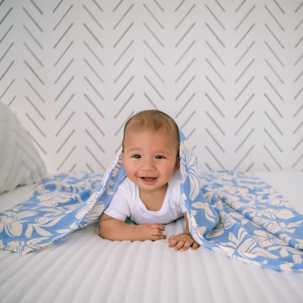 Plumeria Dreams Muslin Swaddle Blanket