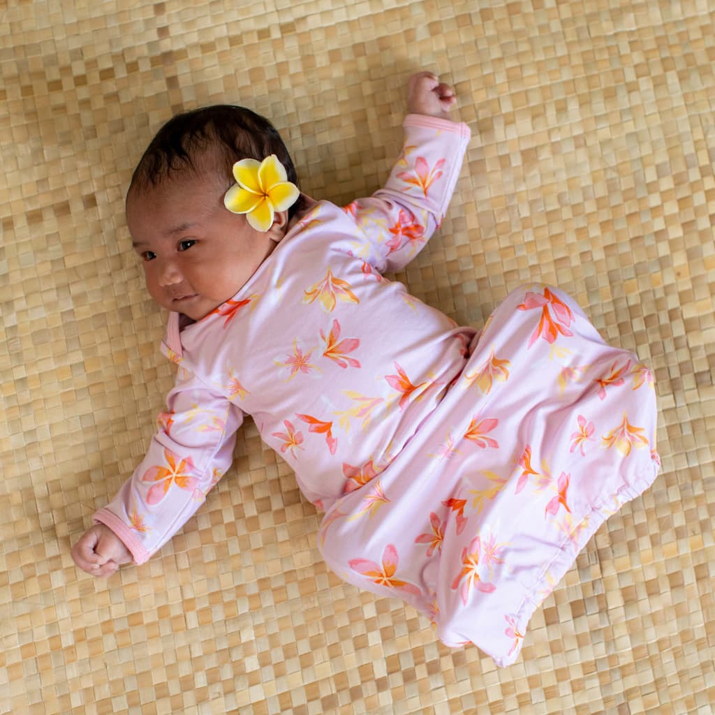 Plumeria Honey Bamboo Layette Gown