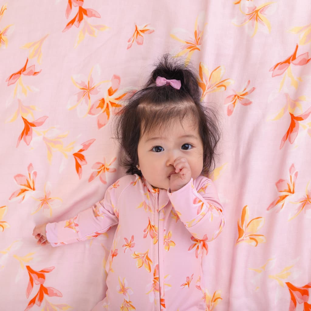 Plumeria Honey Baby Quilt