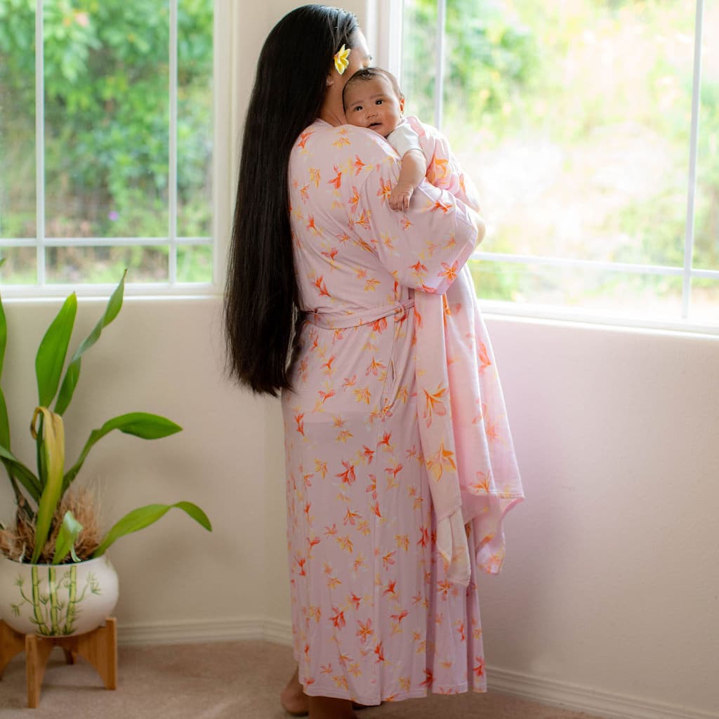 Plumeria Honey Bamboo Mama Robe