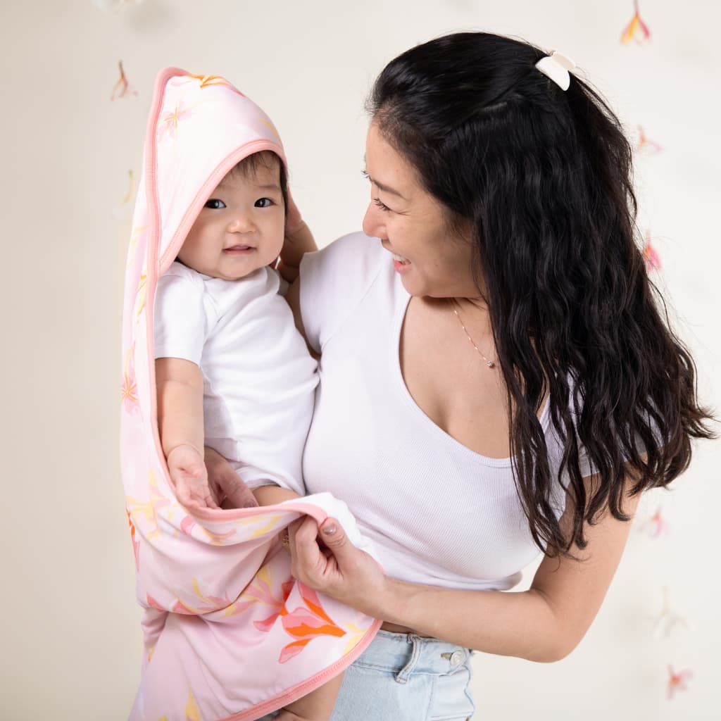 Plumeria Honey Hooded Towel Set