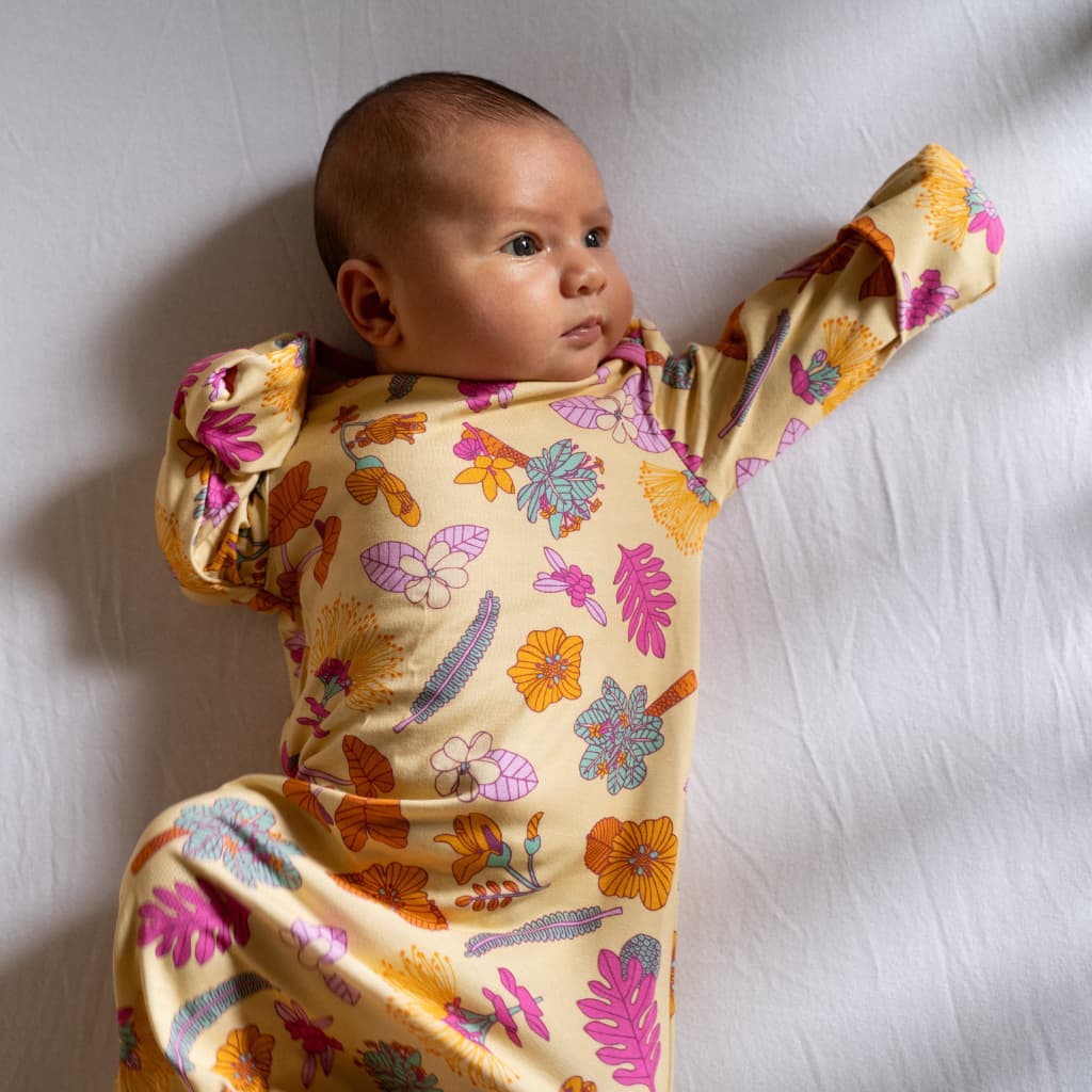 Roots & Blooms Bamboo Layette Gown