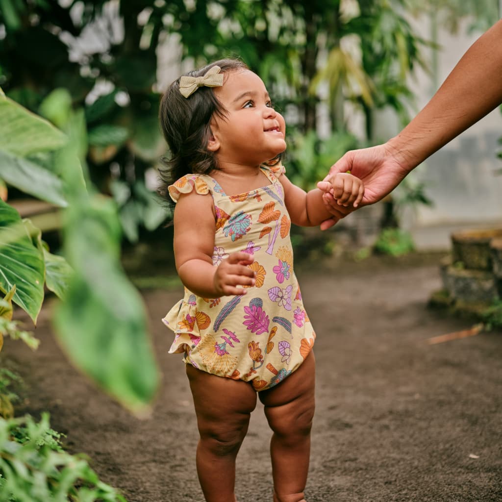 Roots & Blooms Bamboo Ruffle Romper