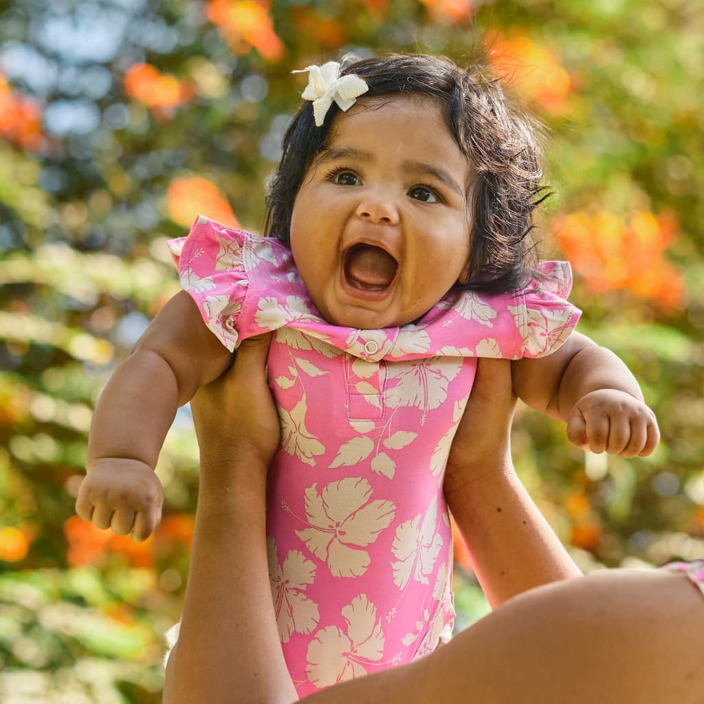 Salina Bamboo Flutter Sleeve Onesie