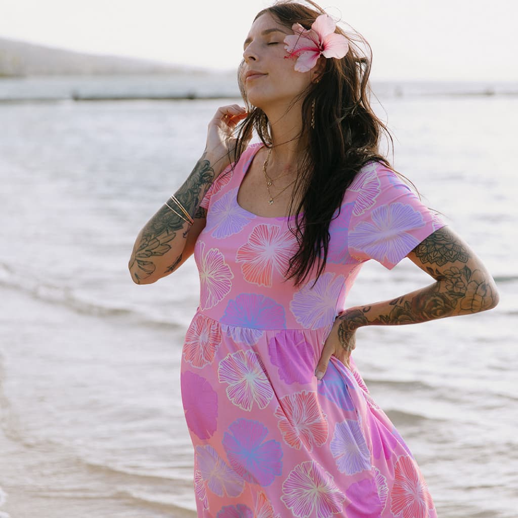 Seaflower Women's Square Neck Sundress