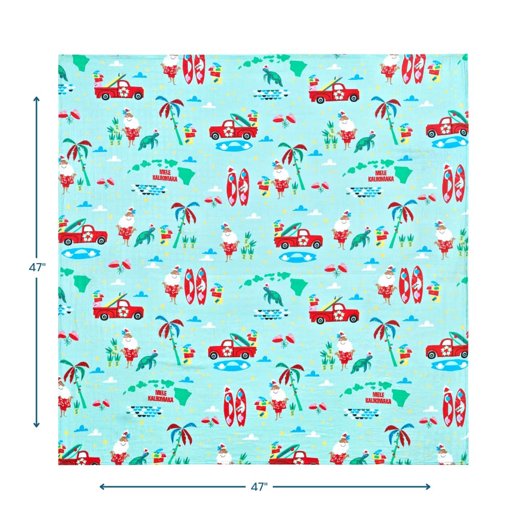 Surfing In An Island Wonderland Swaddle