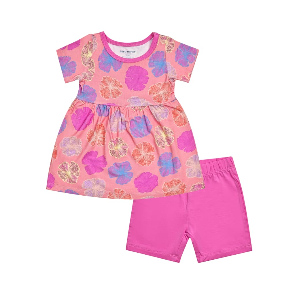 Seaflower Short Sleeve Top and Short Set