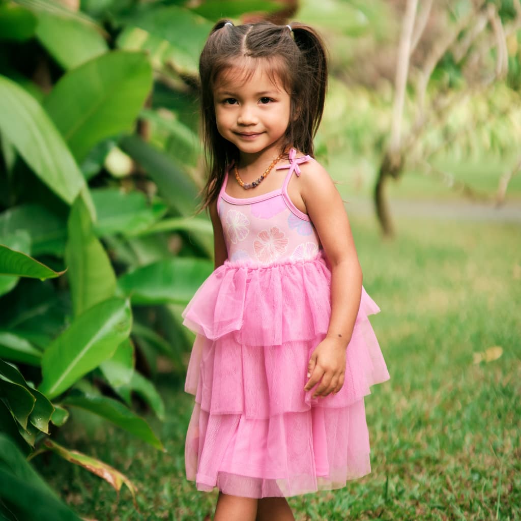 Seaflower Spaghetti Strap Tutu Dress