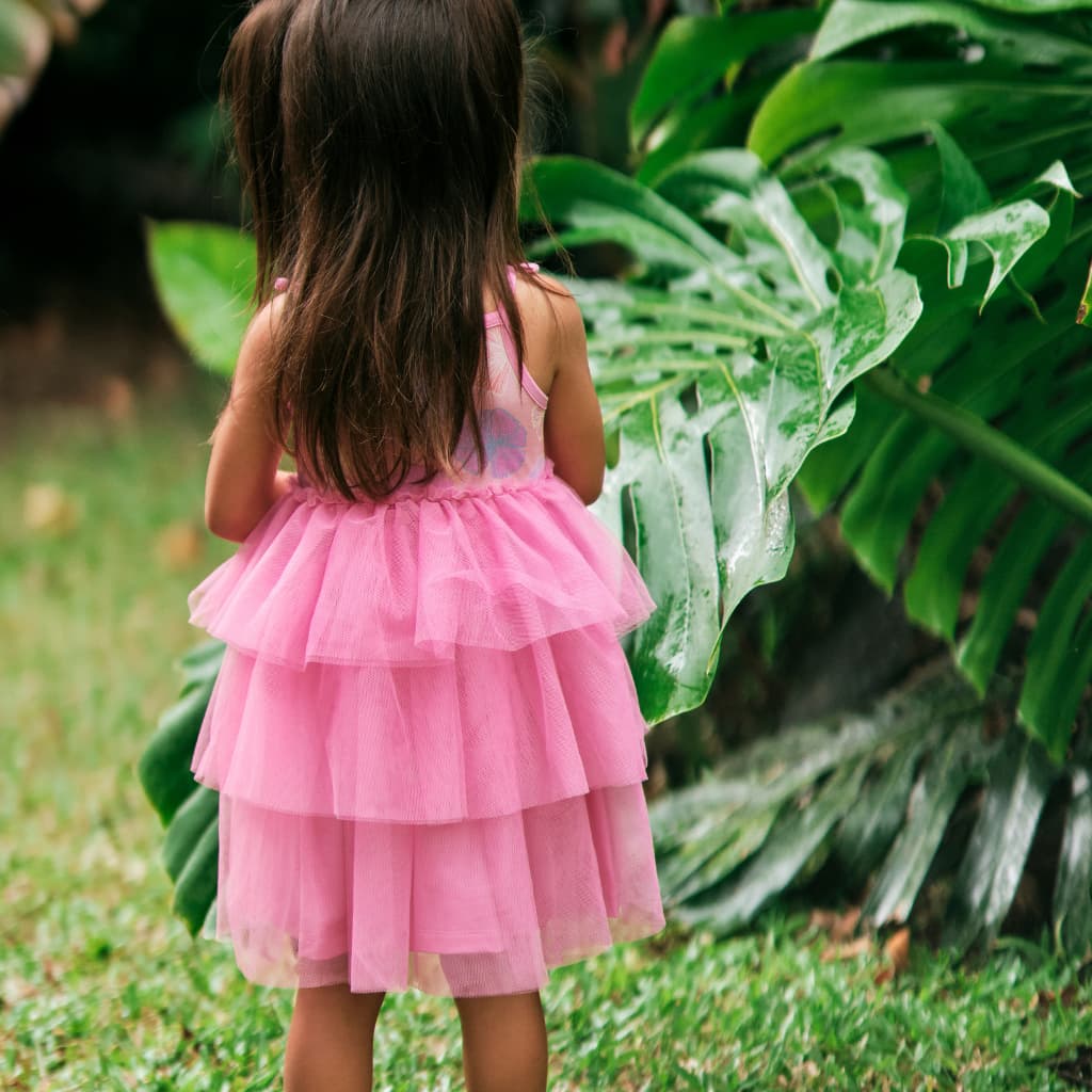 Seaflower Spaghetti Strap Tutu Dress