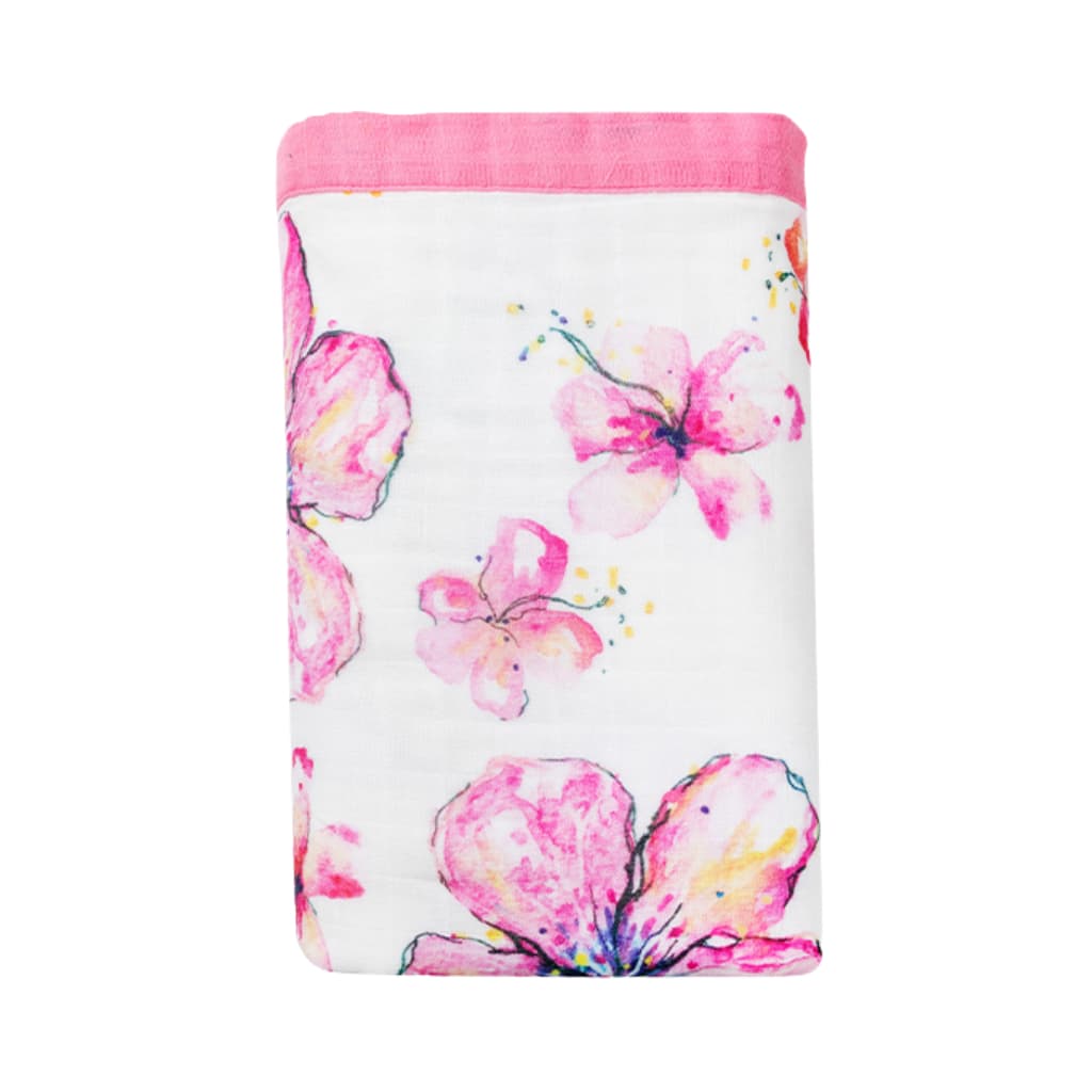 Hibiscus Kiss Throw Blanket
