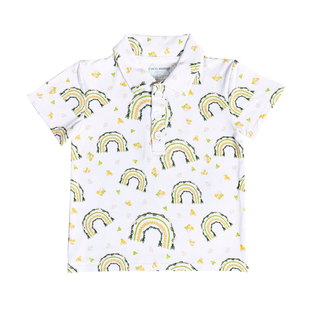 aloha print polo shirts