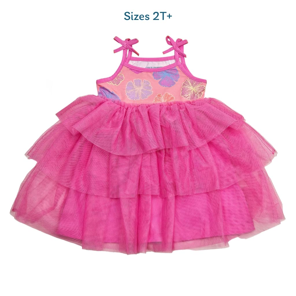 Seaflower Spaghetti Strap Tutu Dress