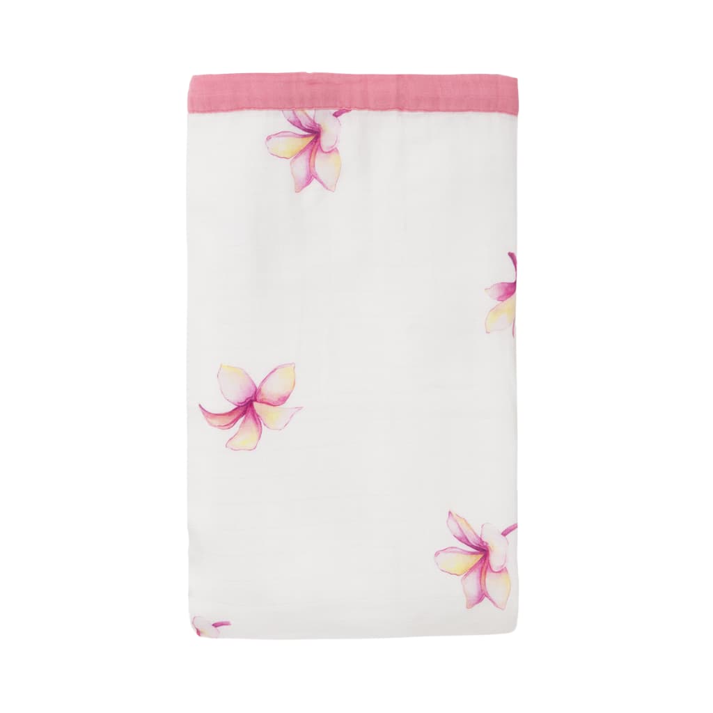 Plumeria Throw Blanket