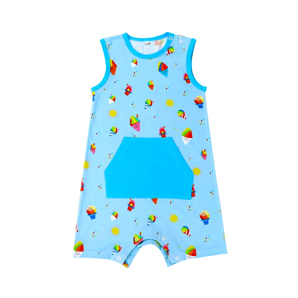 Rainbow Shave Ice Tank Top Bamboo Romper