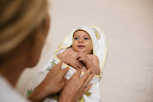 Pineapple Hooded Towel + Washcloth Set