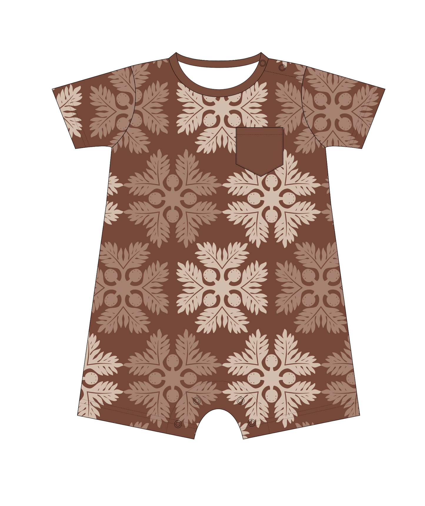 ʻUlu Spice Shortie Bamboo Romper