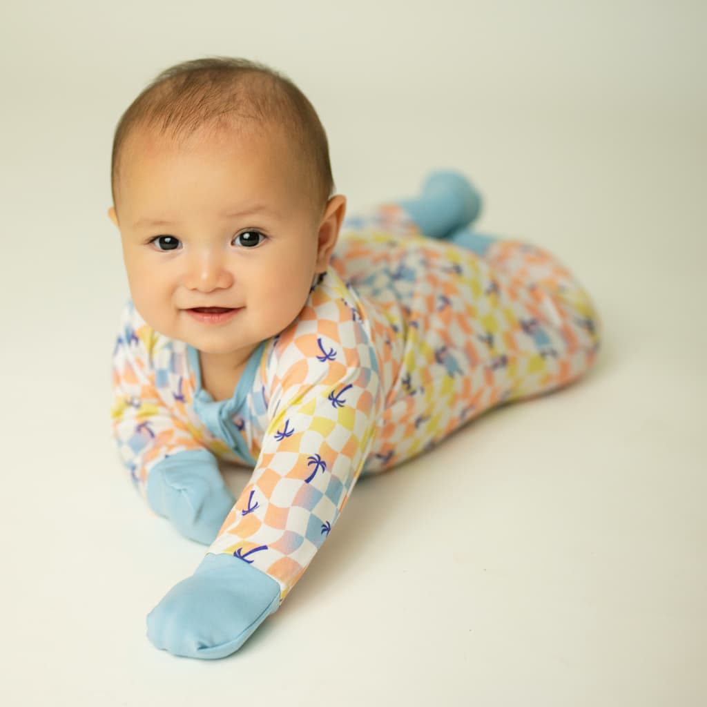 Sunset Checker Bamboo Coverall