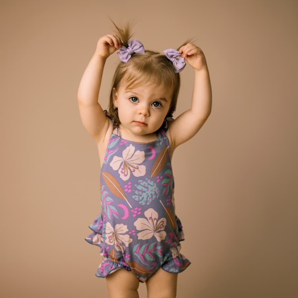 Luna's Jungle Bamboo Ruffle Romper