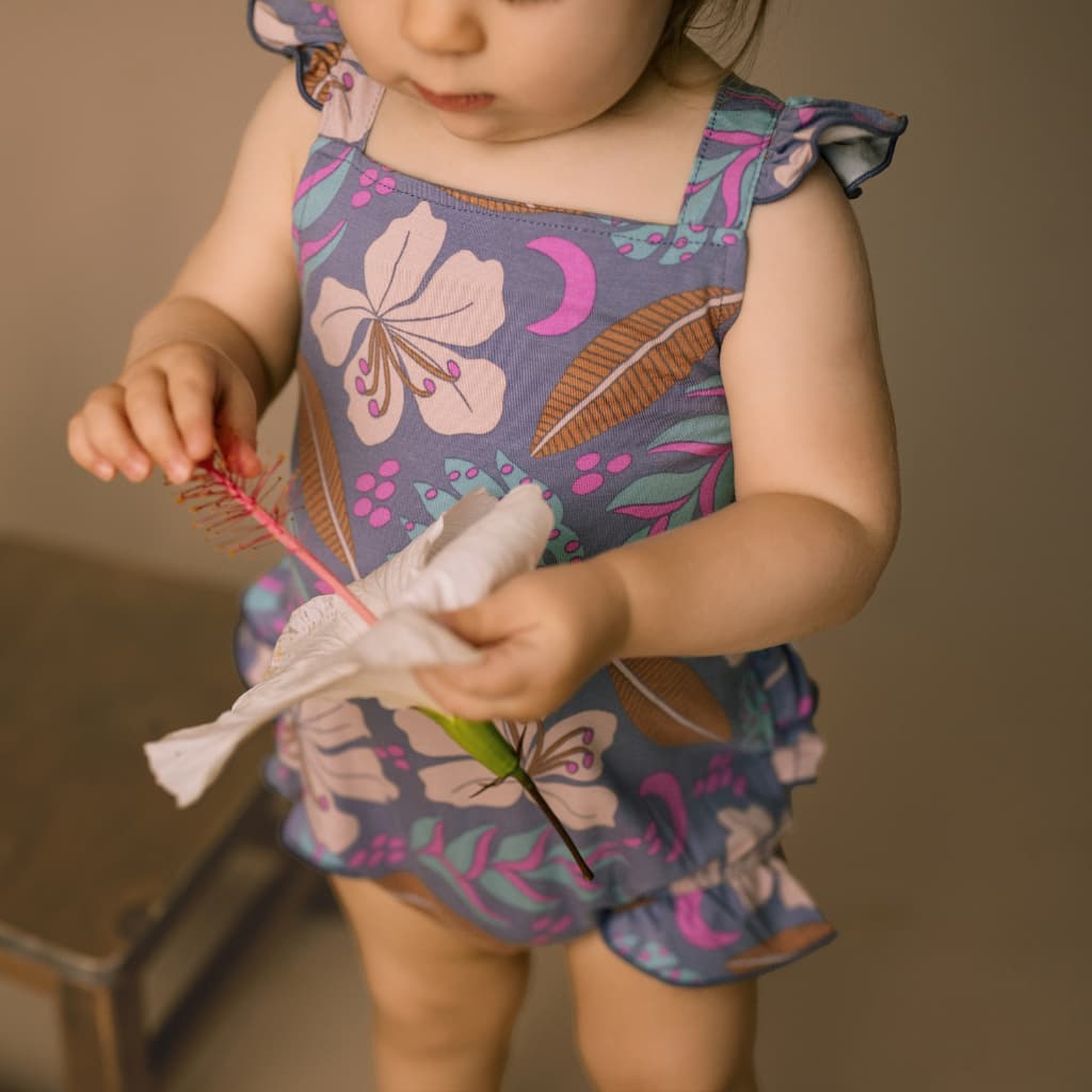 Luna's Jungle Bamboo Ruffle Romper