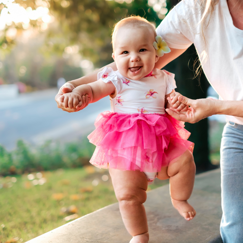 Plumeria Flutter Sleeve Tutu Onesie