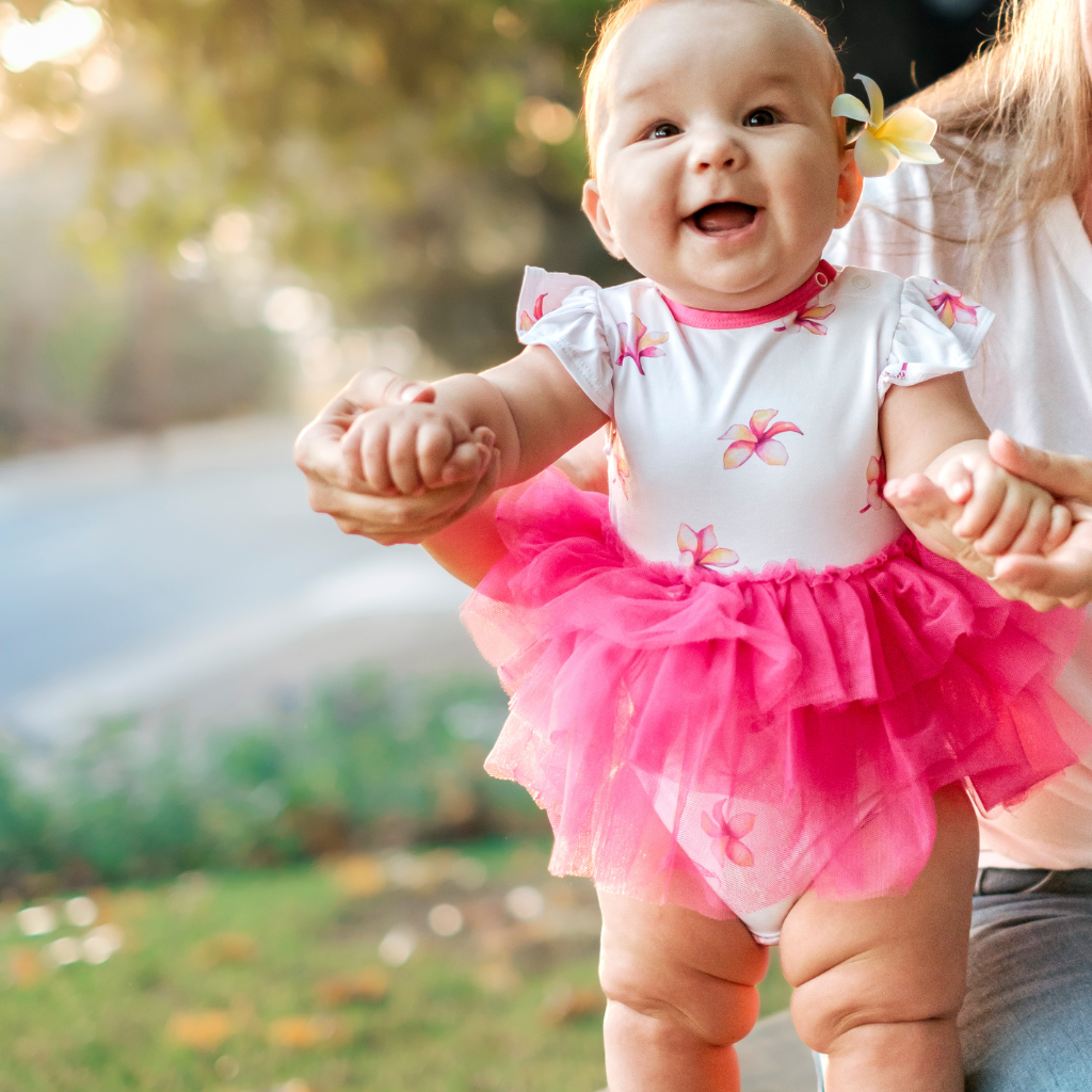 Plumeria Flutter Sleeve Tutu Onesie