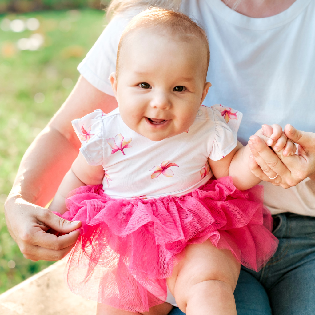 Plumeria Flutter Sleeve Tutu Onesie