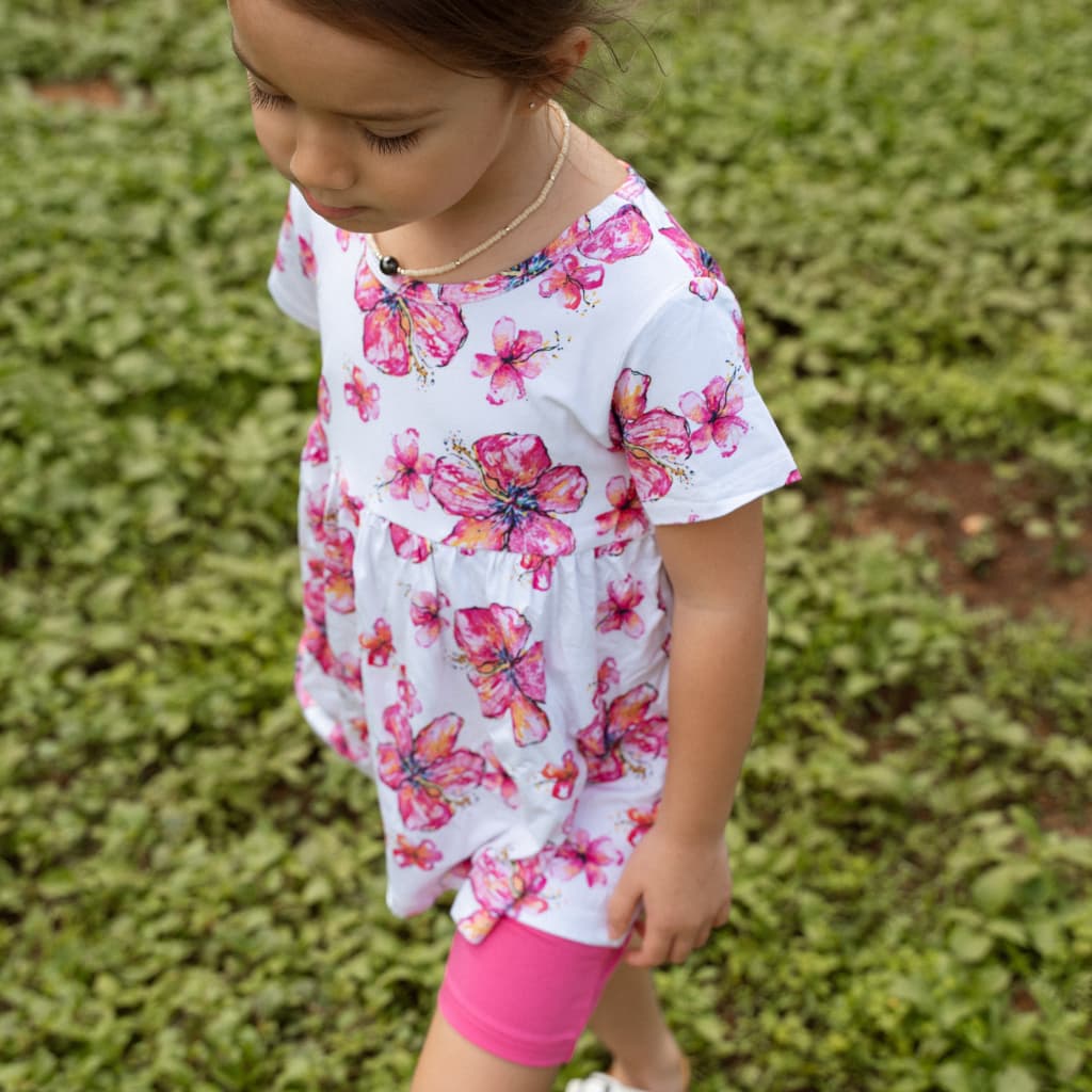Hibiscus Kiss Short Sleeve Top and Shorts Set