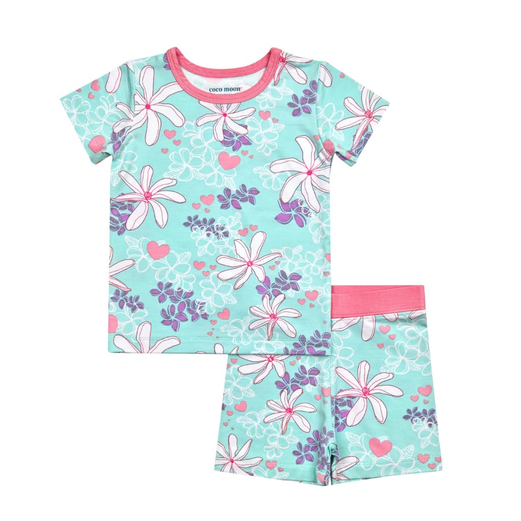 Tiare Blooms Short Bamboo Pajamas